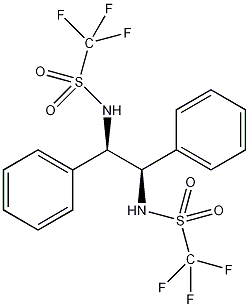 (R,R)-N,N'-双(三氟甲烷烷磺酰)-1,2-二苯基乙二胺结构式