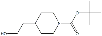 N-叔丁氧羰基-4-哌啶乙醇结构式