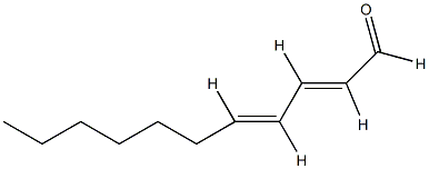 反,反-2,4-十一烷二烯醛结构式