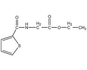 2-[(2-噻吩甲酰基)氨基]乙酸乙酯结构式
