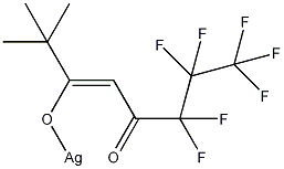 (6,6,7,7,8,8,8-七氟-2,2-二甲基-3,5-辛二酮酸)银结构式