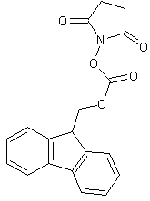 9-芴甲基-N-琥珀酰亚胺基碳酸酯结构式