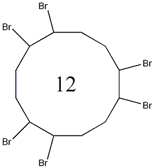 1,2,5,6,9,10-六溴环十二烷结构式