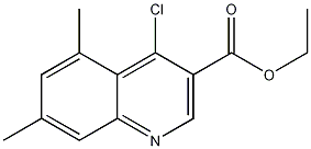 乙基4-氯-5,7-二甲基喹啉-3-羧酸结构式