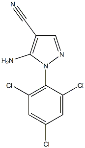 5-氨基-4-氰基(1-2,4,6-三氯苯甲基)吡唑结构式