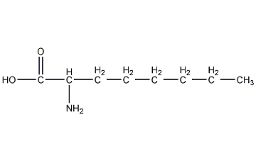 DL-2-氨基正辛酸结构式
