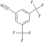 3,5-双(三氟甲基)苯甲腈结构式