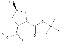 丁氧羰基-羟甲基化羟脯氨酸结构式
