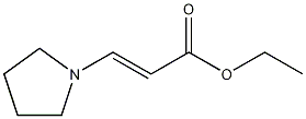反-3-(1-吡咯烷基)丙烯酸乙酯结构式