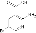 2-氨基-5-溴烟酸结构式