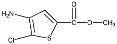 4-氨基-5-氯噻吩-2-甲酸甲酯结构式