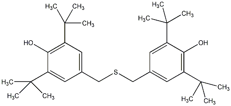 双(3,5-二叔丁基-4-苯羟基)硫化物结构式
