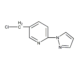 5-(氯甲基)-2-(1H-吡唑-1-基)吡啶结构式