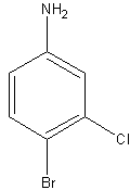 4-溴-3-氯苯胺结构式