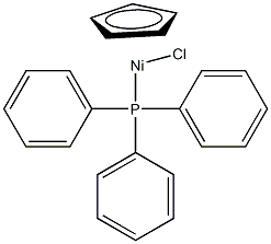 氯(环戊二烯基)(三苯膦)镍(Ⅱ)结构式