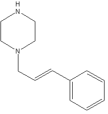 肉桂基哌嗪结构式