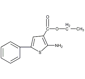 2-氨基-5-苯基噻吩-3-甲酸乙酯结构式
