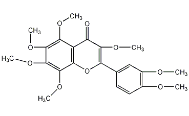 3,3'，4',5,6,7,8-七溴甲氧基黄酮结构式