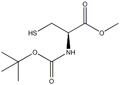 N-(叔-丁氧基羰基)-L-半胱氨酸甲酯结构式