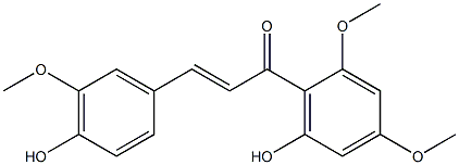 2',4-二羟基-3',4',6'-三甲氧基查尔酮结构式