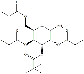 2,3,4,6-四-O-叔戊酰-β-D-半乳吡喃糖基胺结构式