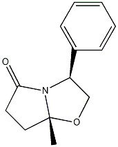 (3S-顺)-7a-甲基-3-苯基四氢吡咯并-[2,1-b]噁唑-5(6H)-酮结构式