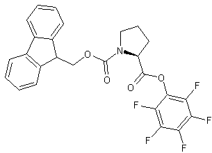 Fmoc-L-脯氨酸五氟苯酯结构式