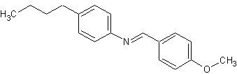 N-(4-甲氧基亚苄基)-4-丁基苯胺结构式