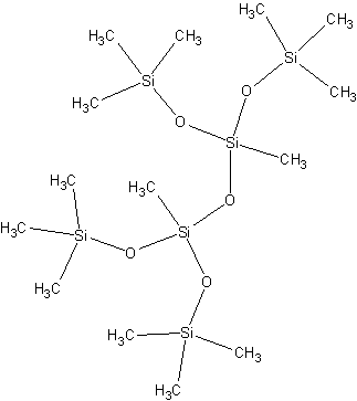 1,1,1,3,5,7,7,7-八甲基-3,5-二(三甲基硅烷氧基)四硅氧烷结构式