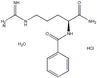 N-α-苯甲酰-L-精氨酰胺盐酸盐结构式