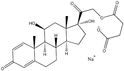 泼尼松龙21-半丁二酸钠结构式