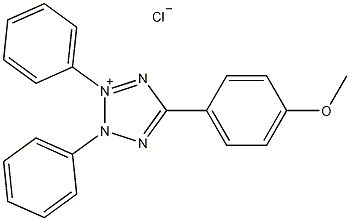 2,3-二苯基-5-(4-甲氧基苯基)氯化四唑结构式