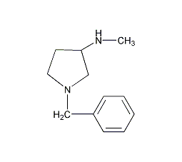 (3S)-(+)-1-苄基-3-(甲氨基)吡咯烷结构式