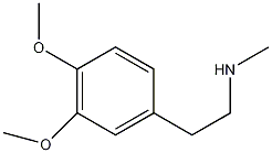 N-甲基-2-(3,4-二甲氧基苯基)乙胺结构式