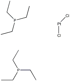 顺-二氯双(三乙基膦)铂结构式