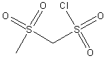 (甲基磺酰)甲基磺酰氯结构式