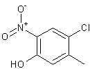 4-氯-5-甲基-2-硝基苯酚结构式