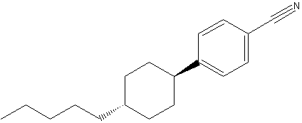 4-(反式-4'-N-戊基环己基)苄腈结构式