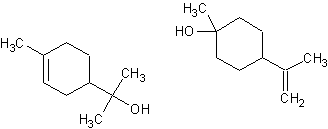 松油醇(异构体混合物)结构式