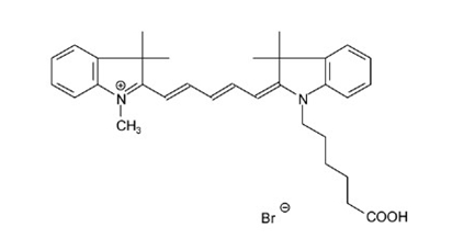 2-[5-[1-(5-Carboxypentyl)-1,3-dihydro-3,3-dimethyl-2H-indol-2-ylidene]-penta-1,3-dienyl]- 1,3,3-trimethyl-3H-indolium bromide