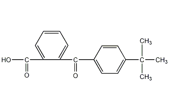 2-[4-(1,1-二甲基乙基l)苯甲酰基]苯甲酸结构式