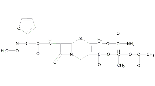 头孢呋新乙酰氧乙酯结构式