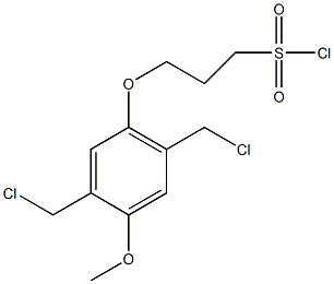 3-[2,5-二(氯甲基)-4-甲氧基苯氧基]-1-丙磺酰氯结构式