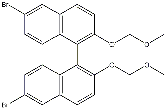 (R)-(+)-6,6'-二溴-2,2'-双(羟乙氧基)-1,1'-二萘结构式