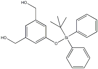 [3,5-双(羟甲基)苯氧]叔丁基二苯基硅烷结构式