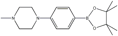 1-甲基-4-[4-(4,4,5,5-四甲基-1,3,2-二氧杂硼烷-2-基)苯基]哌嗪结构式