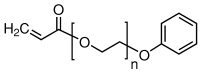 聚(乙二醇)苯基醚丙烯酸结构式