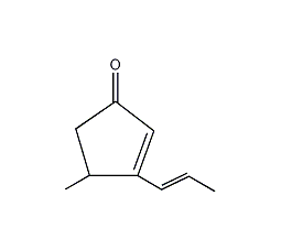 4-甲基-3-(1-丙烯基)-2-环戊烯酮结构式