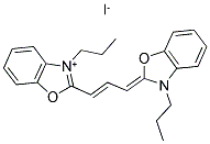 碘化3,3'-二丙基氧杂羰花青结构式