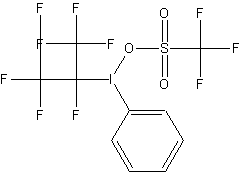 全氟异丙基苯基碘鎓三氟甲烷磺酸盐结构式